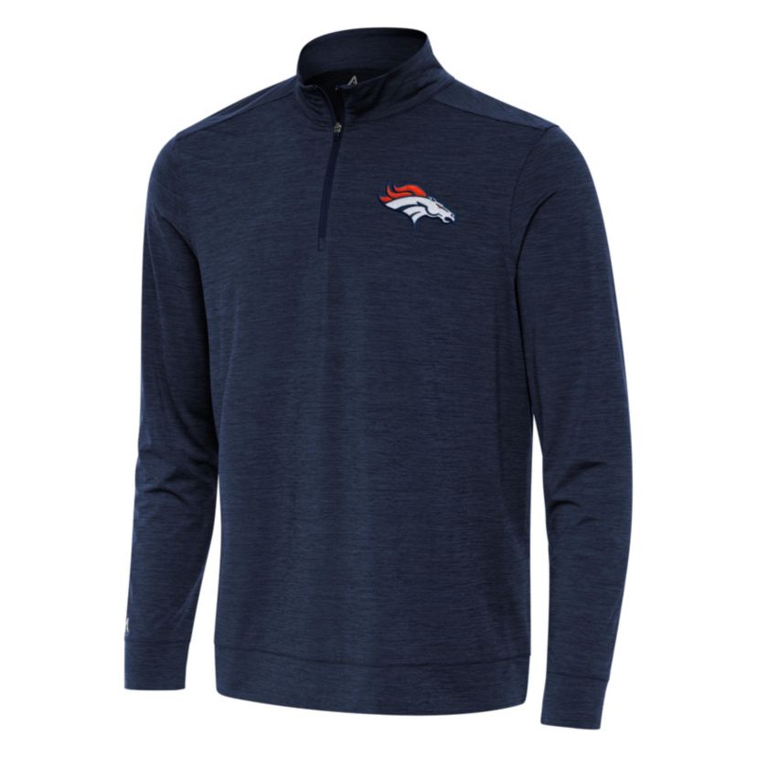 Antigua NFL Denver Broncos Mens Bright 1/4 Zip Pullover