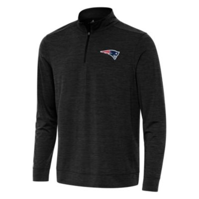 Antigua NFL New England Patriots Men's Bright 1/4 Zip Pullover, Black, Medium
