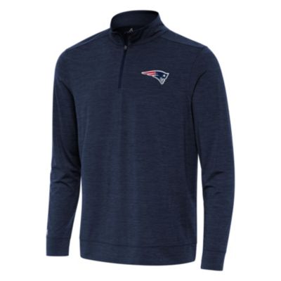 Antigua NFL New England Patriots Men's Bright 1/4 Zip Pullover, Navy Blue, Large