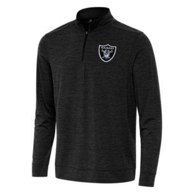 Antigua NFL Las Vegas Raiders Men's Bright 1/4 Zip Pullover, Black, 2XL
