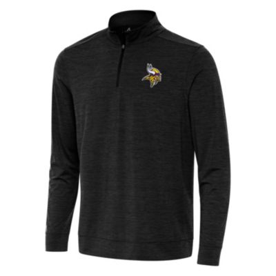 Antigua NFL Minnesota Vikings Men's Bright 1/4 Zip Pullover, Black, 3XL