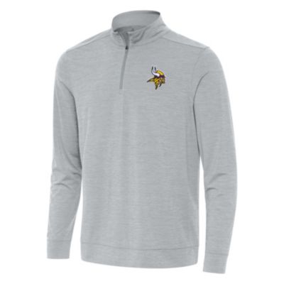 Antigua NFL Minnesota Vikings Men's Bright 1/4 Zip Pullover, Grey, 3XL