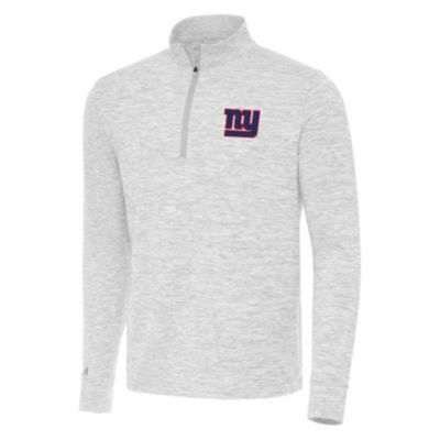 Antigua NFL New York Giants Men's Cause 1/4 Zip Pullover, Grey, 3XL
