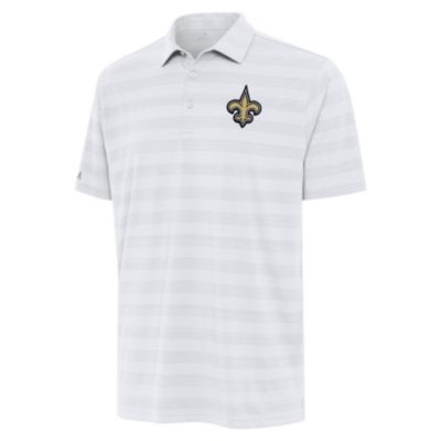 Antigua NFL New Orleans Saints Men's Tunnel Polo, White, 3XL