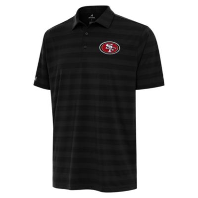 Antigua NFL San Francisco 49ers Men's Tunnel Polo, Black, 3XL