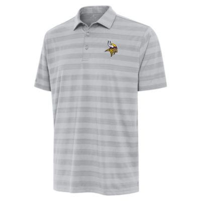 Antigua NFL Minnesota Vikings Men's Tunnel Polo, Grey, 3XL