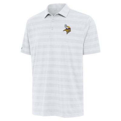Antigua NFL Minnesota Vikings Men's Tunnel Polo, White, 3XL
