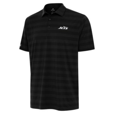 Antigua NFL New York Jets Men's Tunnel Polo, Black, 3XL