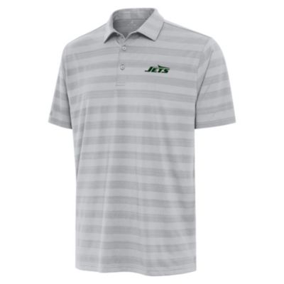 Antigua NFL New York Jets Men's Tunnel Polo, Grey, 3XL