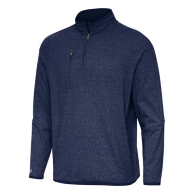 Antigua BLANK Men's Certain 1/4 Zip Pullover, Navy Blue, XL