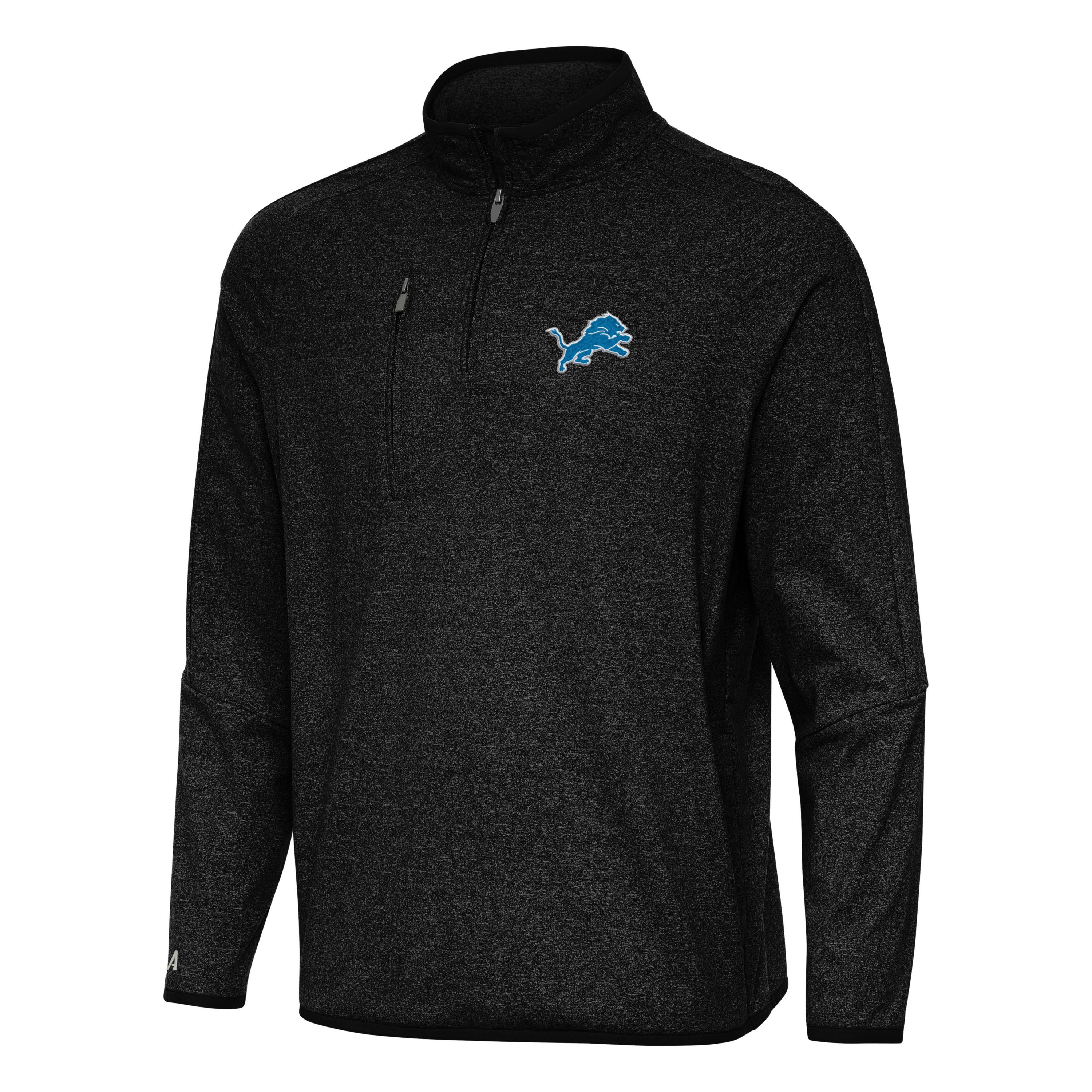 Antigua NFL Detroit Lions Mens Certain 1/4 Zip Pullover