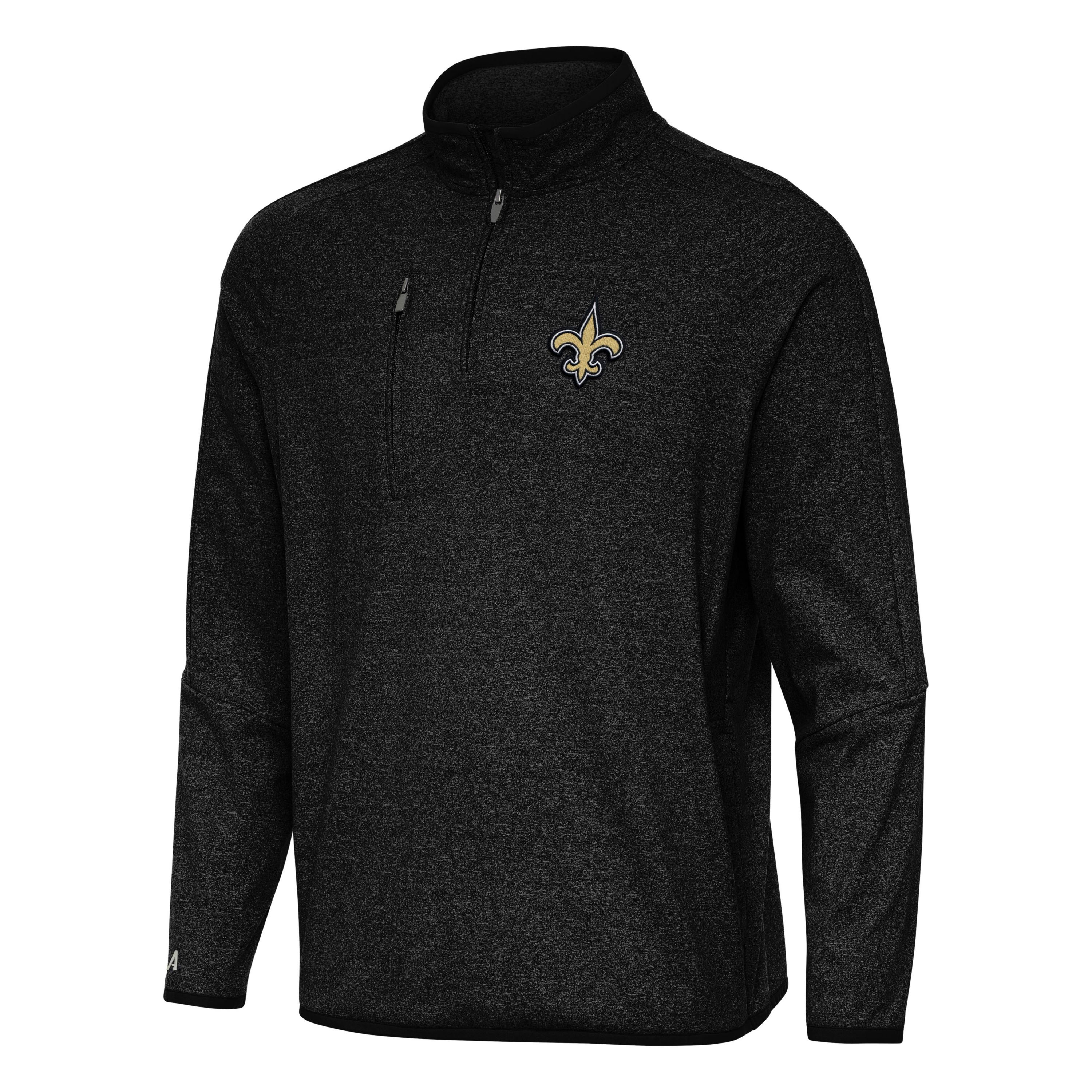 Antigua NFL New Orleans Saints Mens Certain 1/4 Zip Pullover
