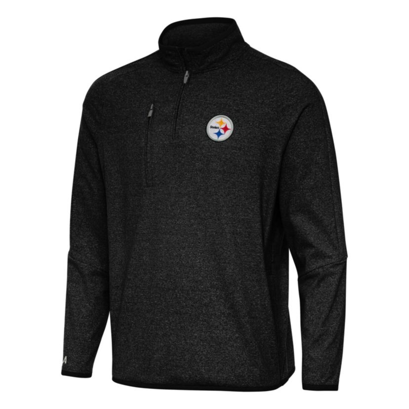 Antigua NFL Pittsburgh Steelers Mens Certain 1/4 Zip Pullover