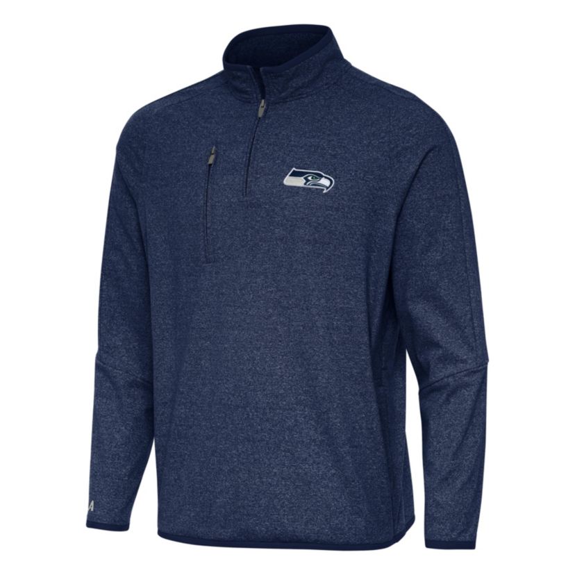 Antigua NFL Seattle Seahawks Mens Certain 1/4 Zip Pullover
