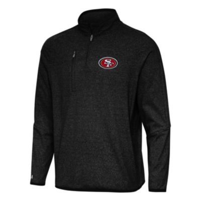 Antigua NFL San Francisco 49ers Men's Certain 1/4 Zip Pullover, Black, 3XL