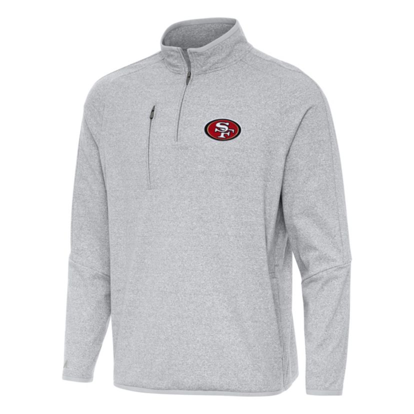 Antigua NFL San Francisco 49ers Mens Certain 1/4 Zip Pullover