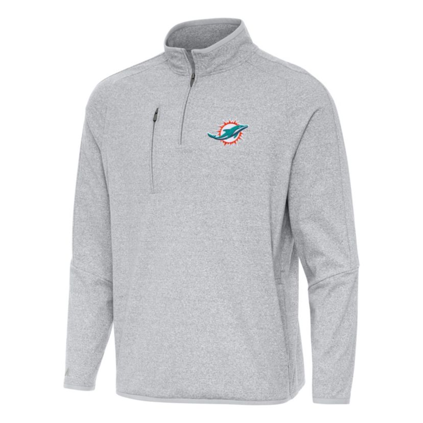 Antigua NFL Miami Dolphins Mens Certain 1/4 Zip Pullover