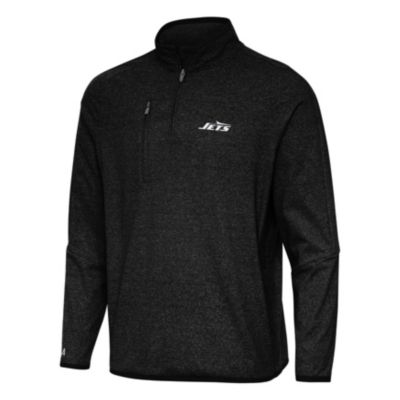 Antigua NFL New York Jets Men's Certain 1/4 Zip Pullover, Black, 2XL