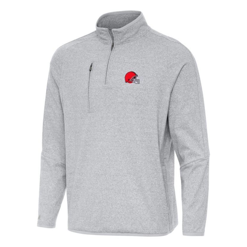 Antigua NFL Cleveland Browns Mens Certain 1/4 Zip Pullover
