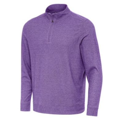 Antigua BLANK Men's Subtle 1/4 Zip Pullover, Purple, 2XL