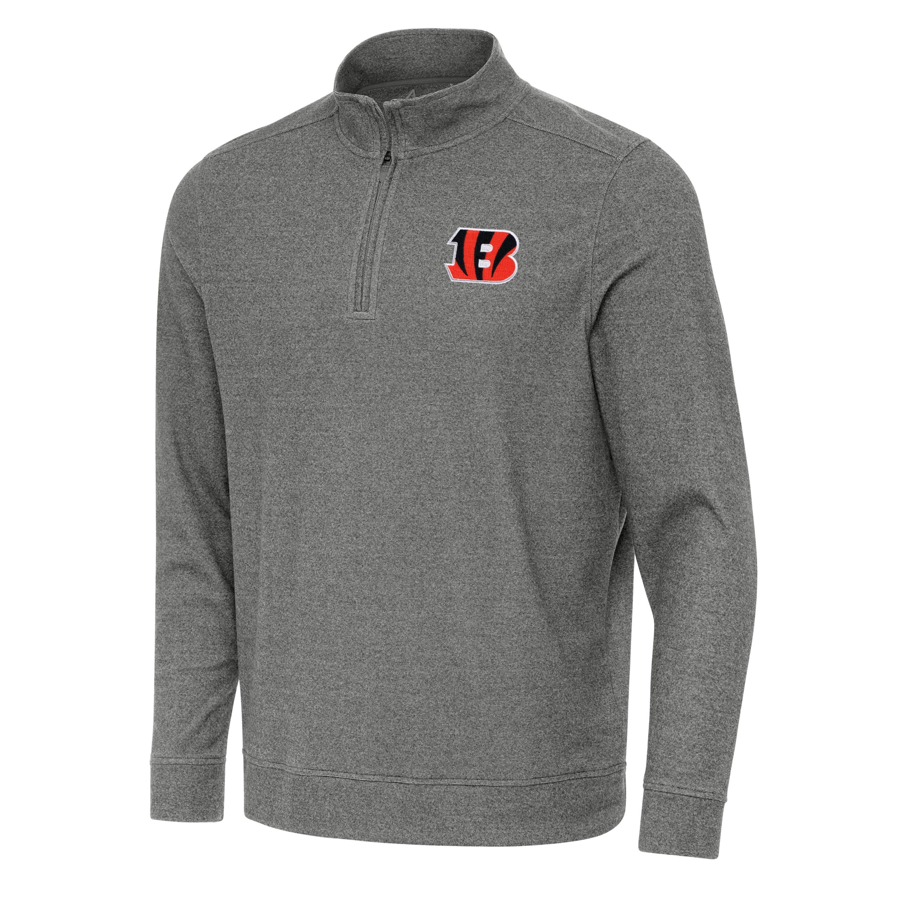 Antigua NFL Cincinnati Bengals Mens Subtle 1/4 Zip Pullover