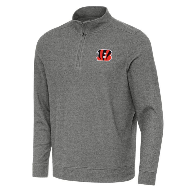 Antigua NFL Cincinnati Bengals Mens Subtle 1/4 Zip Pullover