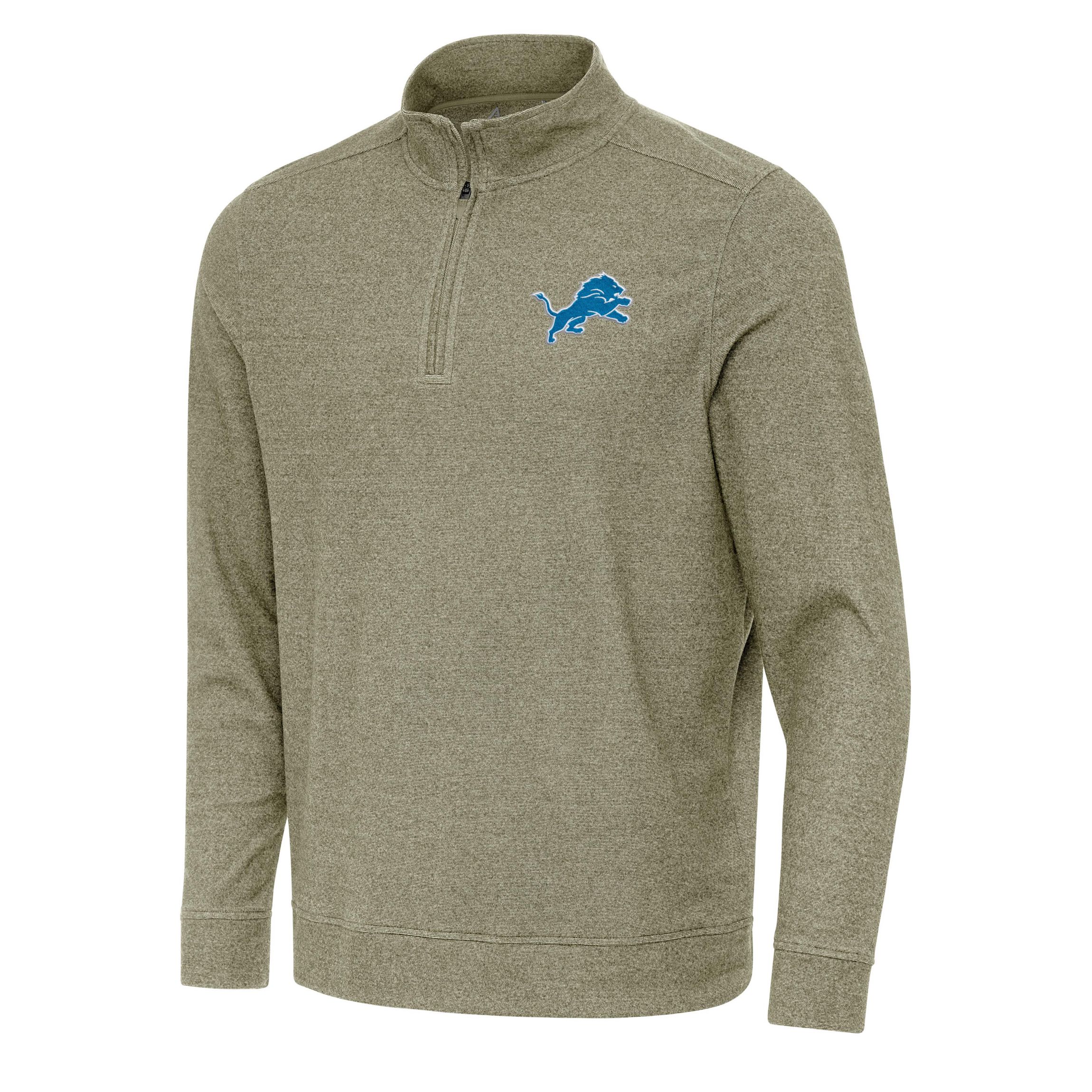 Antigua NFL Detroit Lions Mens Subtle 1/4 Zip Pullover