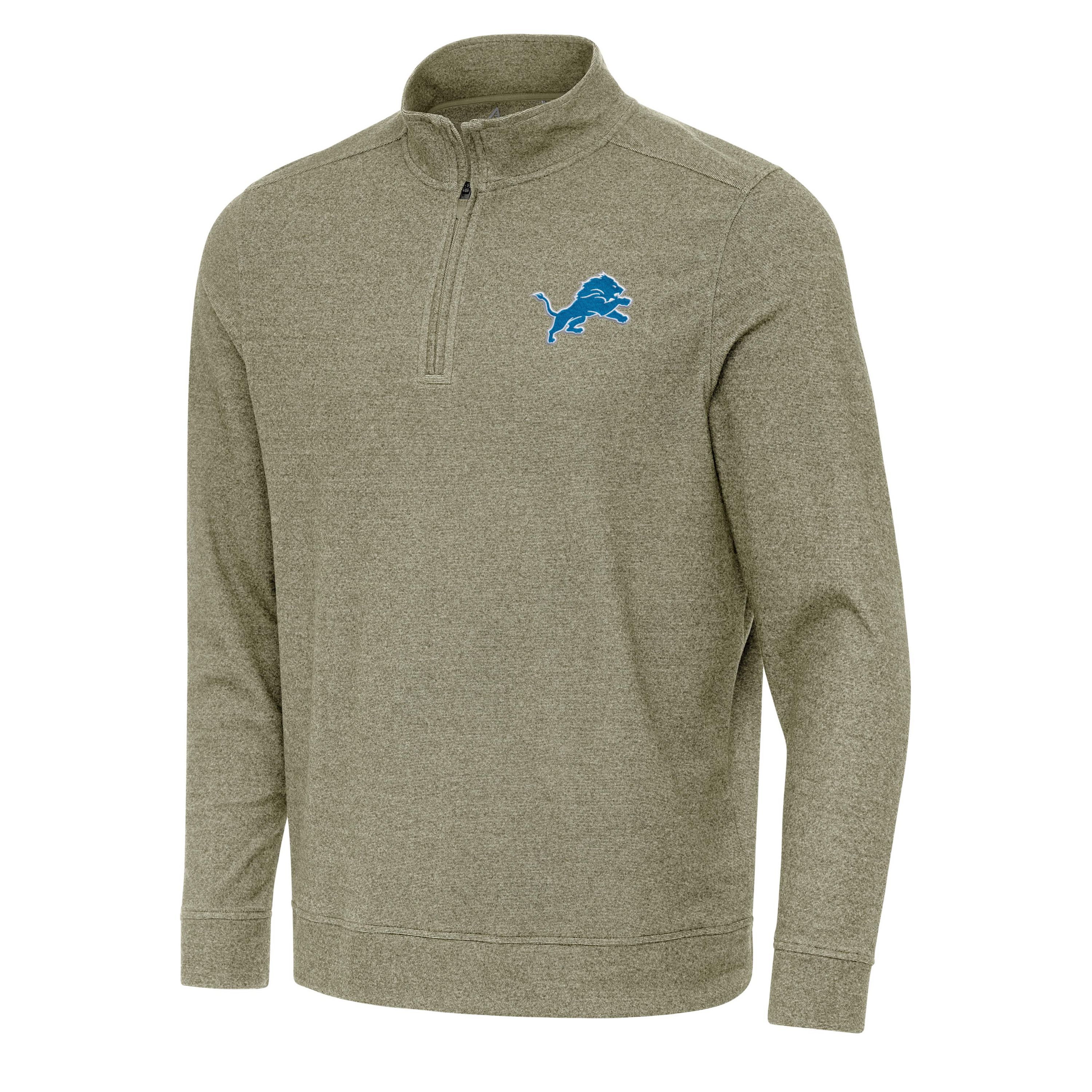 Antigua NFL Detroit Lions Mens Subtle 1/4 Zip Pullover