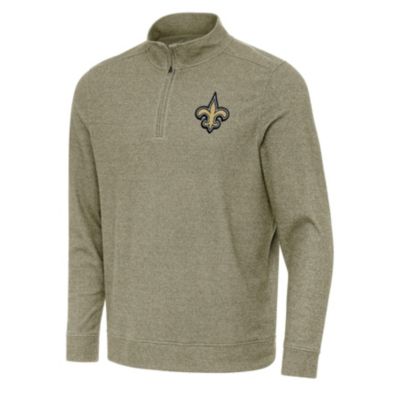 Antigua NFL New Orleans Saints Men's Subtle 1/4 Zip Pullover, 3XL