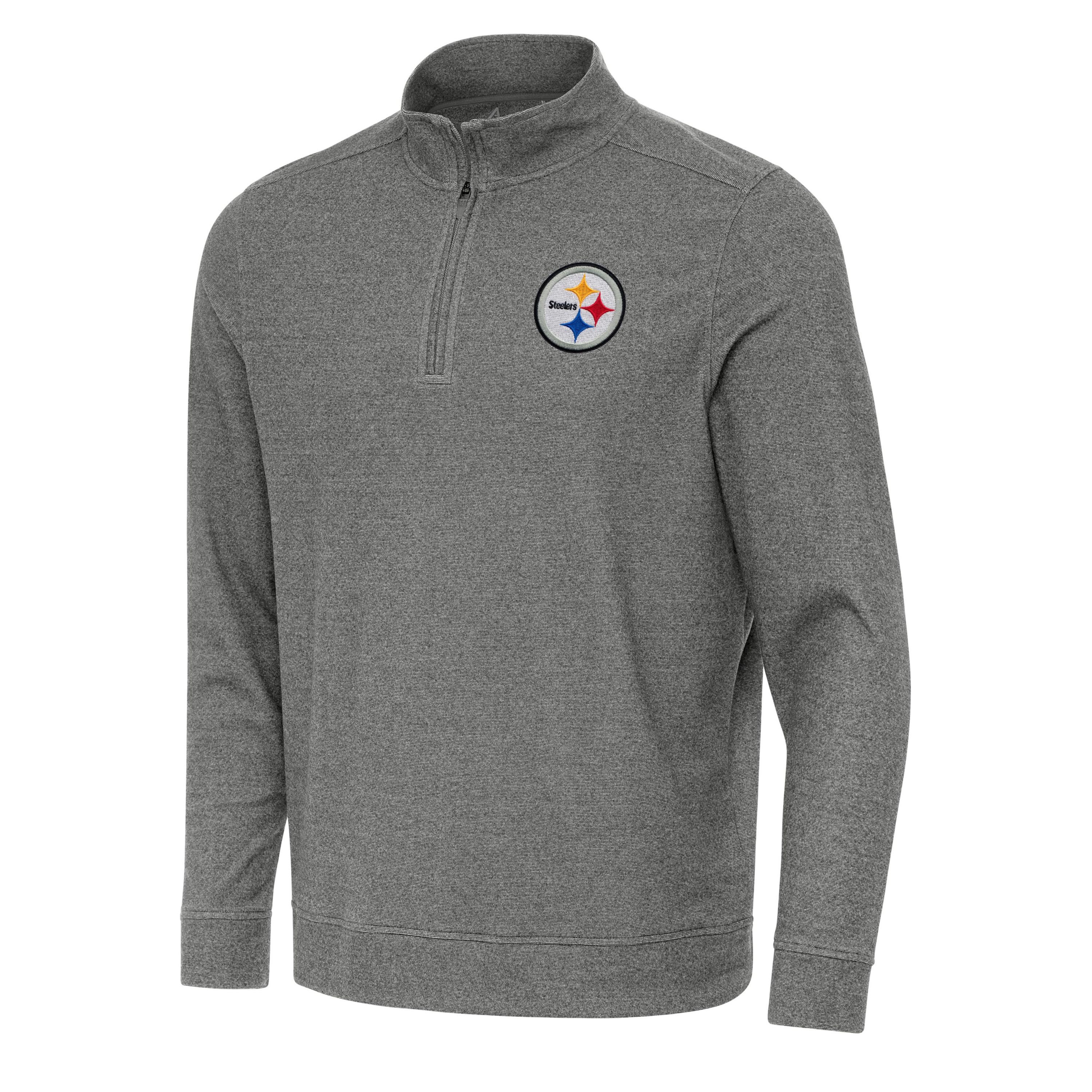 Antigua NFL Pittsburgh Steelers Mens Subtle 1/4 Zip Pullover