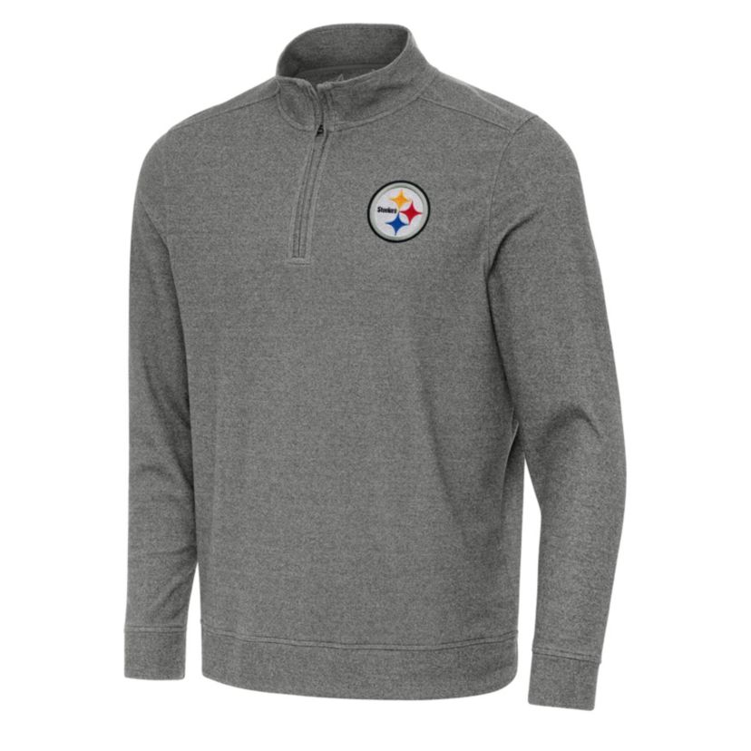 Antigua NFL Pittsburgh Steelers Mens Subtle 1/4 Zip Pullover