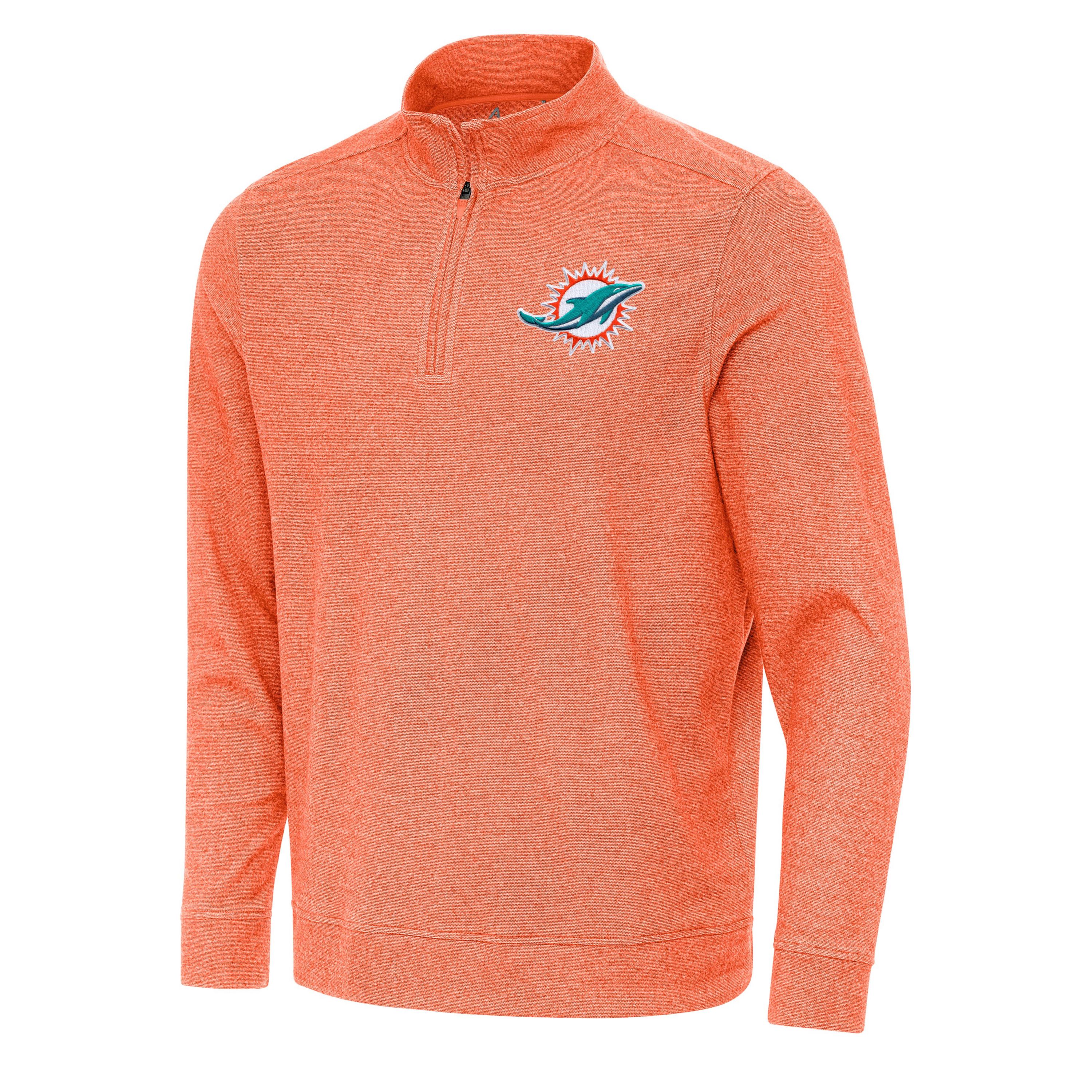Antigua NFL Miami Dolphins Mens Subtle 1/4 Zip Pullover