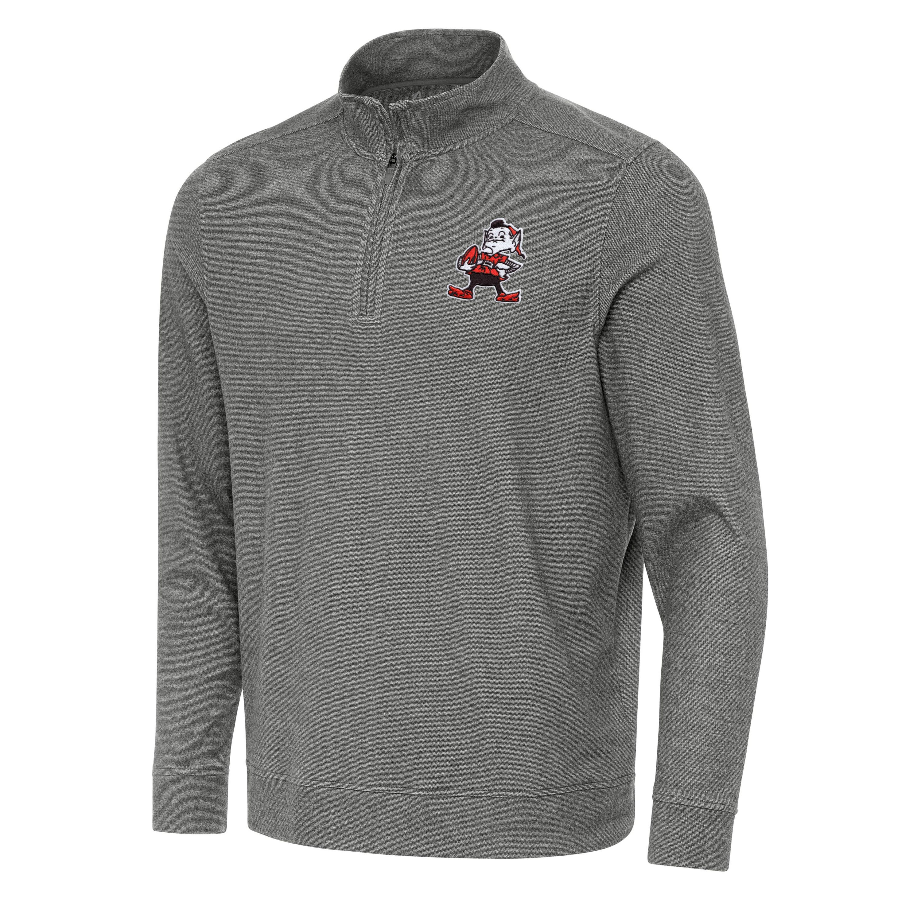 Antigua NFL Cleveland Browns Mens Subtle 1/4 Zip Pullover