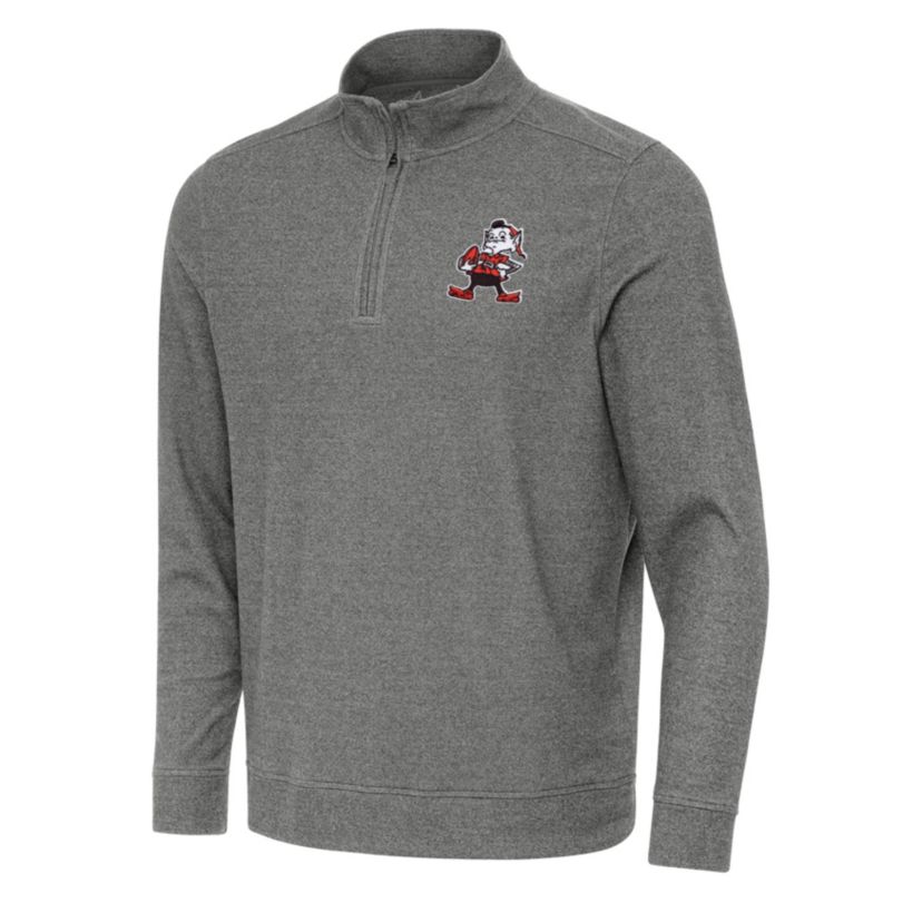 Antigua NFL Cleveland Browns Mens Subtle 1/4 Zip Pullover