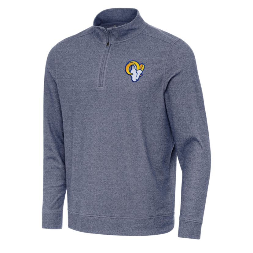 Antigua NFL Los Angeles Rams Mens Subtle 1/4 Zip Pullover