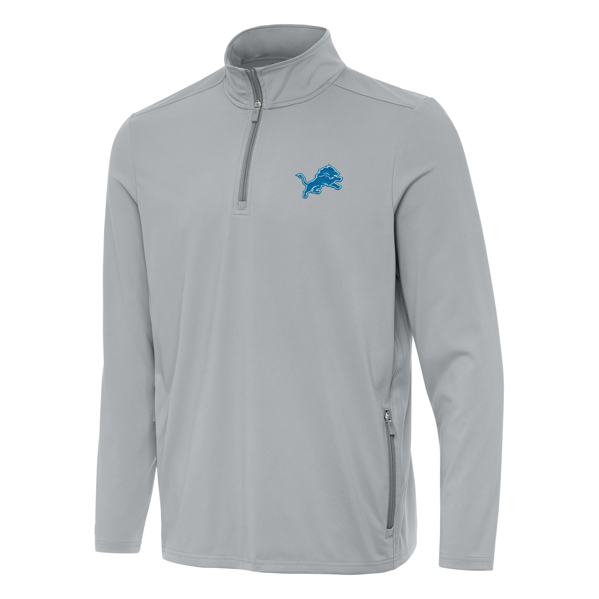 Antigua NFL Detroit Lions Mens Perilous 1/4 Zip Pullover