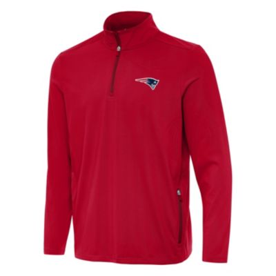 Antigua NFL New England Patriots Men's Perilous 1/4 Zip Pullover, Red, 3XL -  0198658393893