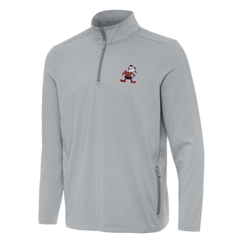 Antigua NFL Cleveland Browns Mens Perilous 1/4 Zip Pullover