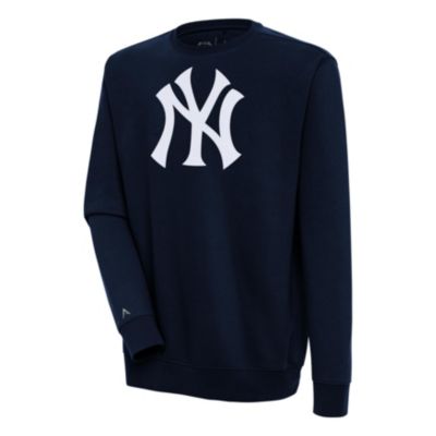 Antigua Men's MLB New York Yankees Victory Pullover Sweatshirt, Navy Blue, Medium