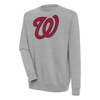 Antigua Men's MLB Washington Nationals Victory Pullover Sweatshirt, Gray, 2XL