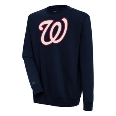 Antigua Men's MLB Washington Nationals Victory Pullover Sweatshirt, Navy Blue, Medium