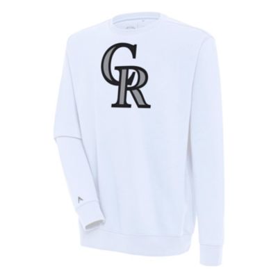 Antigua Men's MLB Colorado Rockies Victory Pullover Sweatshirt, White, 3XL
