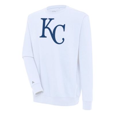 Antigua Men's MLB Kansas City Royals Victory Pullover Sweatshirt, White, 3XL