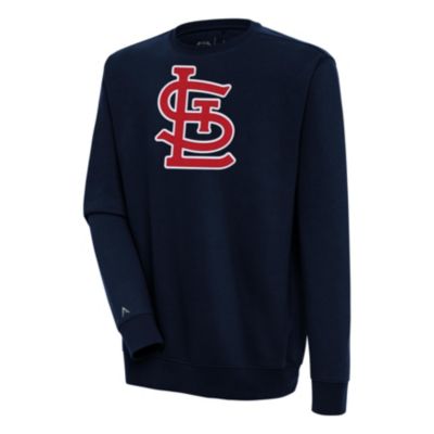 Antigua Men's MLB St. Louis Cardinals Victory Pullover Sweatshirt, Navy Blue, Medium