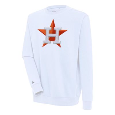 Antigua Men's MLB Houston Astros Victory Crewneck Chenille Pullover Sweatshirt