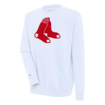 Antigua Men's Boston Red Sox MLB Boston Sox Victory Crewneck Chenille Pullover Sweatshirt
