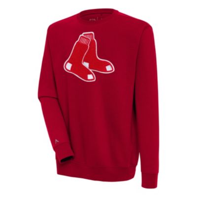 Antigua Men's Boston Red Sox MLB Boston Sox Victory Crewneck Chenille Pullover Sweatshirt, 2XL