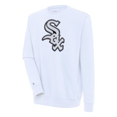 Antigua Men's Chicago White Sox MLB Chicago Sox Victory Crewneck Chenille Pullover Sweatshirt