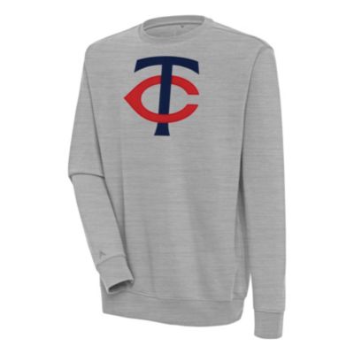 Antigua Men's MLB Minnesota Twins Victory Pullover Sweatshirt, Gray, 2XL