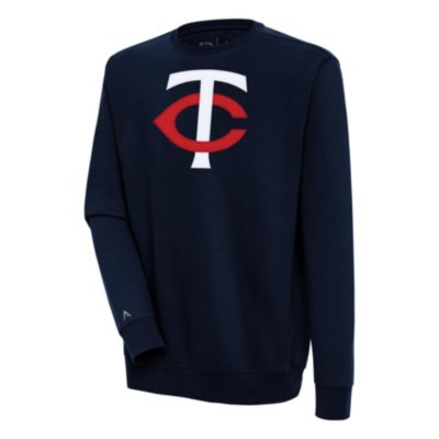 Antigua Men's MLB Minnesota Twins Victory Pullover Sweatshirt, Navy Blue, 3XL